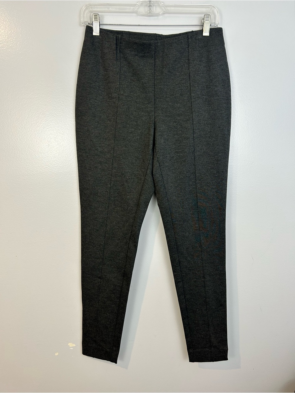 NWT J. Jill Grey Ponte Pull On Stretch Pants Leggings Elastic Waist Size Medium